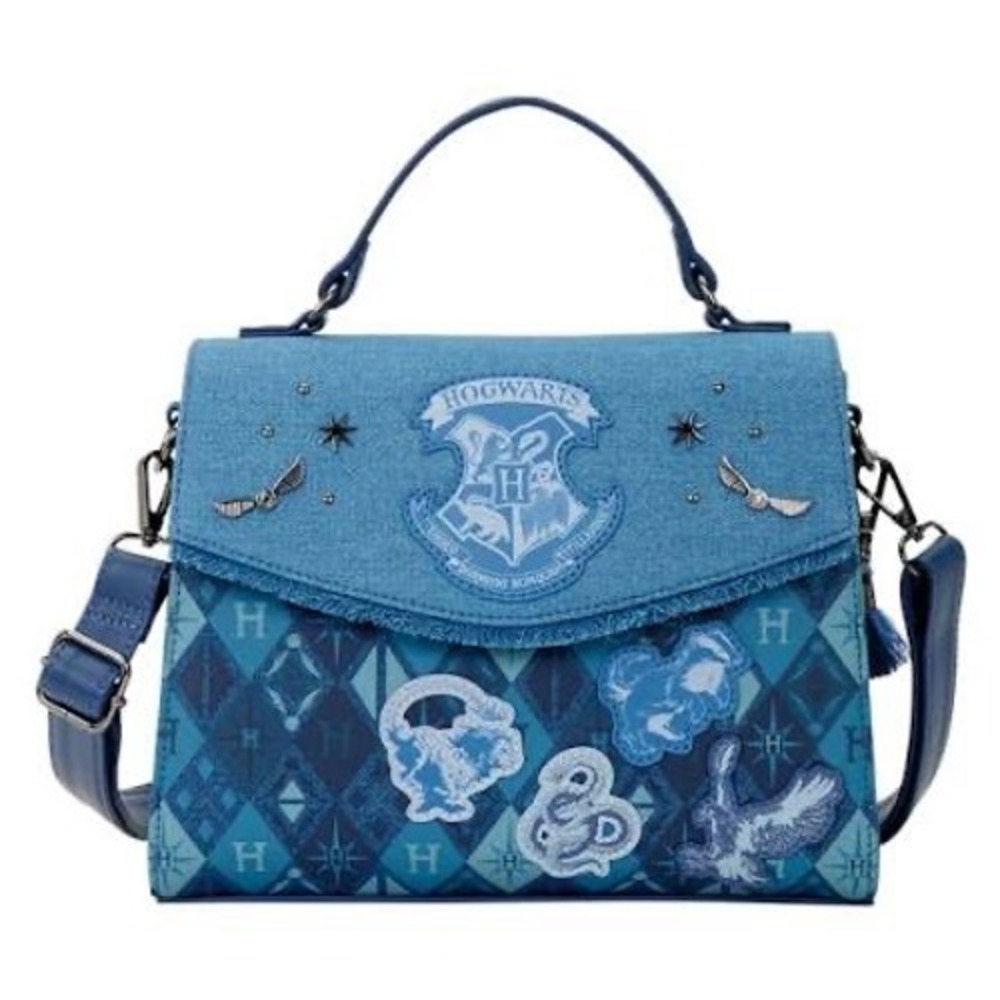 NWT Harry Potter Hogwarts Blue Denim Crossbody Bag